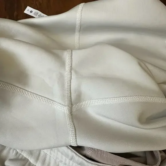 LULULEMON Softstreme Pants Ivory Cropped Relaxed Straight High Rise - Picture 8 of 14